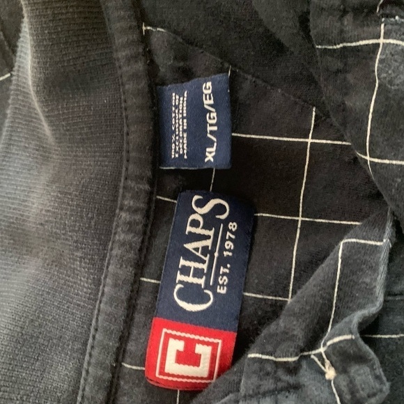 CHAPS Men’s Polo black/white size XL - Picture 5 of 13